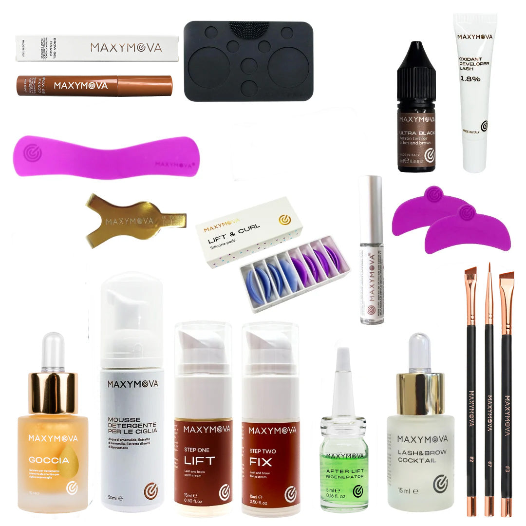 Kit completo VIP para levantamiento de pestañas y laminación de cejas