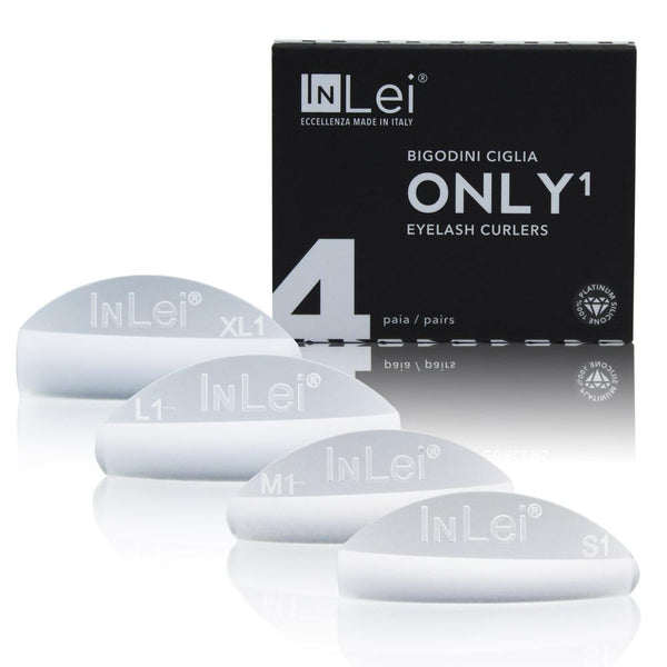 InLei® "ONLY1" - Rizadores de silicona para levantamiento de pestañas, 4 tamaños combinados 